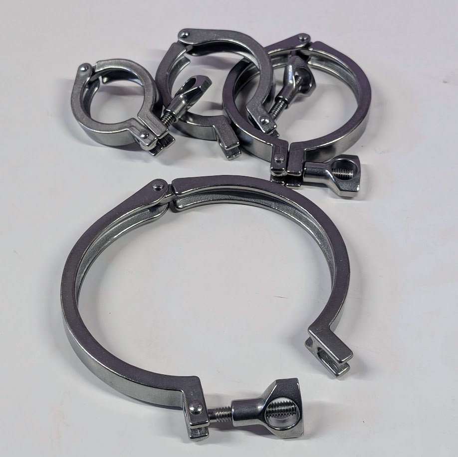 Heavy-Duty Tri-Clamp with Platinum-Cured Silicone Gasket