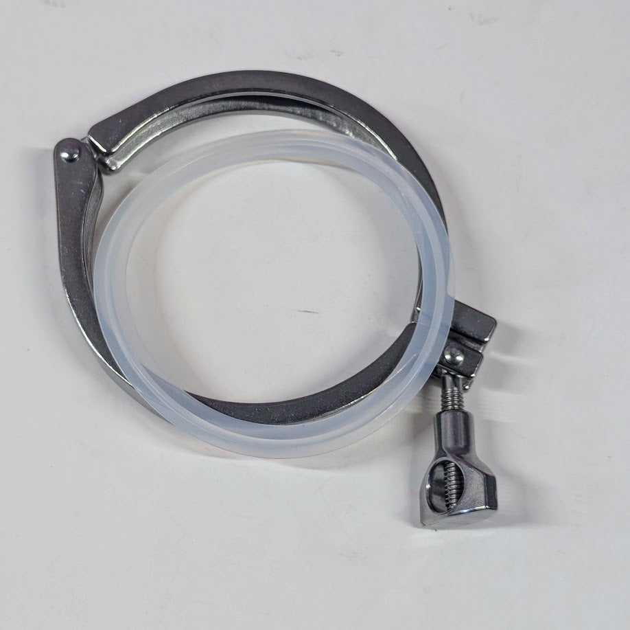Heavy-Duty Tri-Clamp with Platinum-Cured Silicone Gasket
