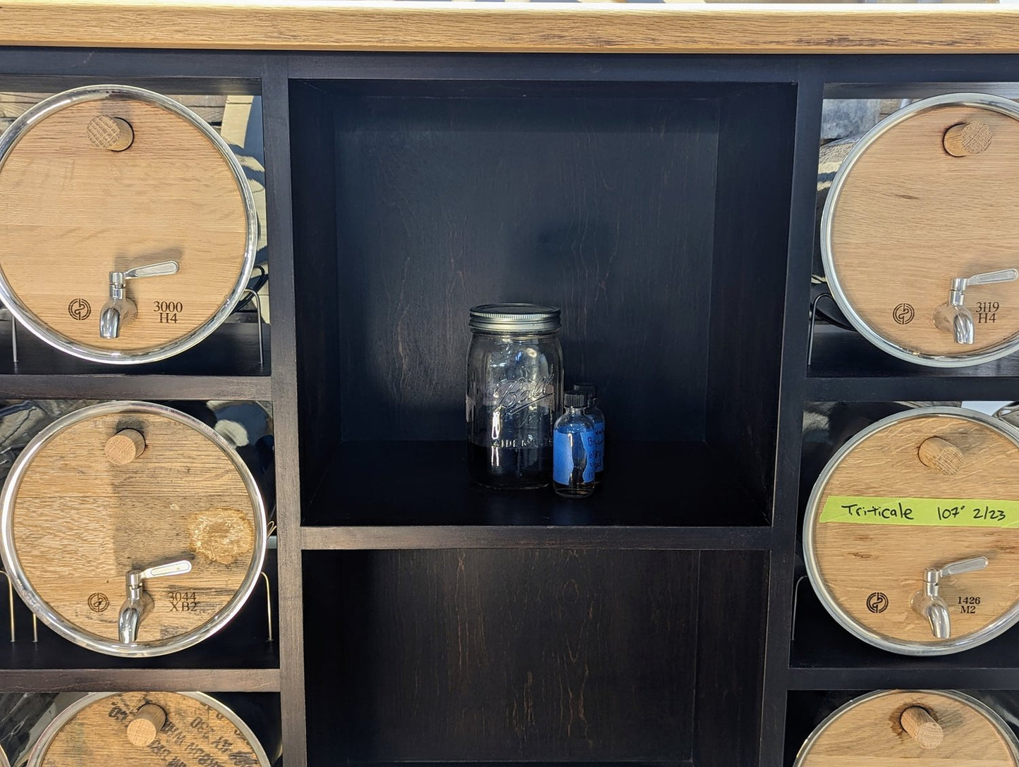Oregon Oak Barrel Storage Cabinet