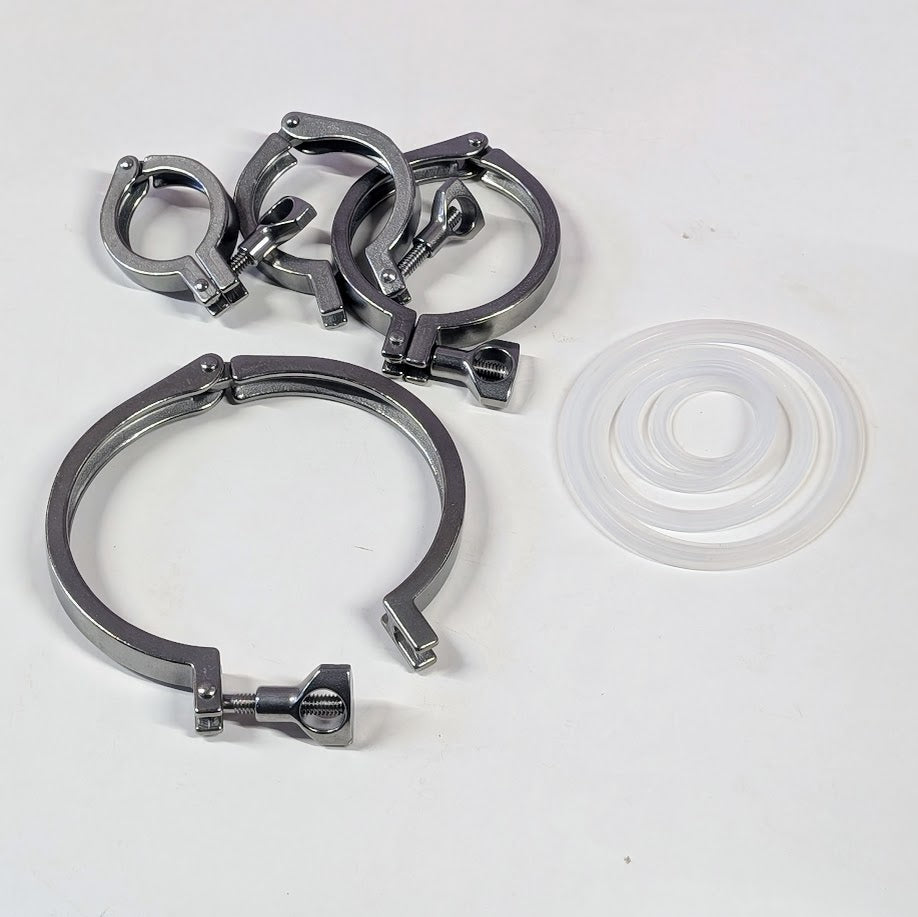 Heavy-Duty Tri-Clamp with Platinum-Cured Silicone Gasket