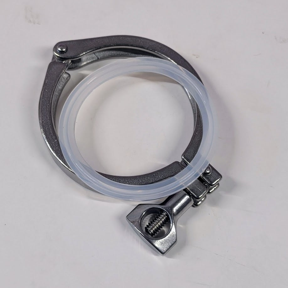 Heavy-Duty Tri-Clamp with Platinum-Cured Silicone Gasket