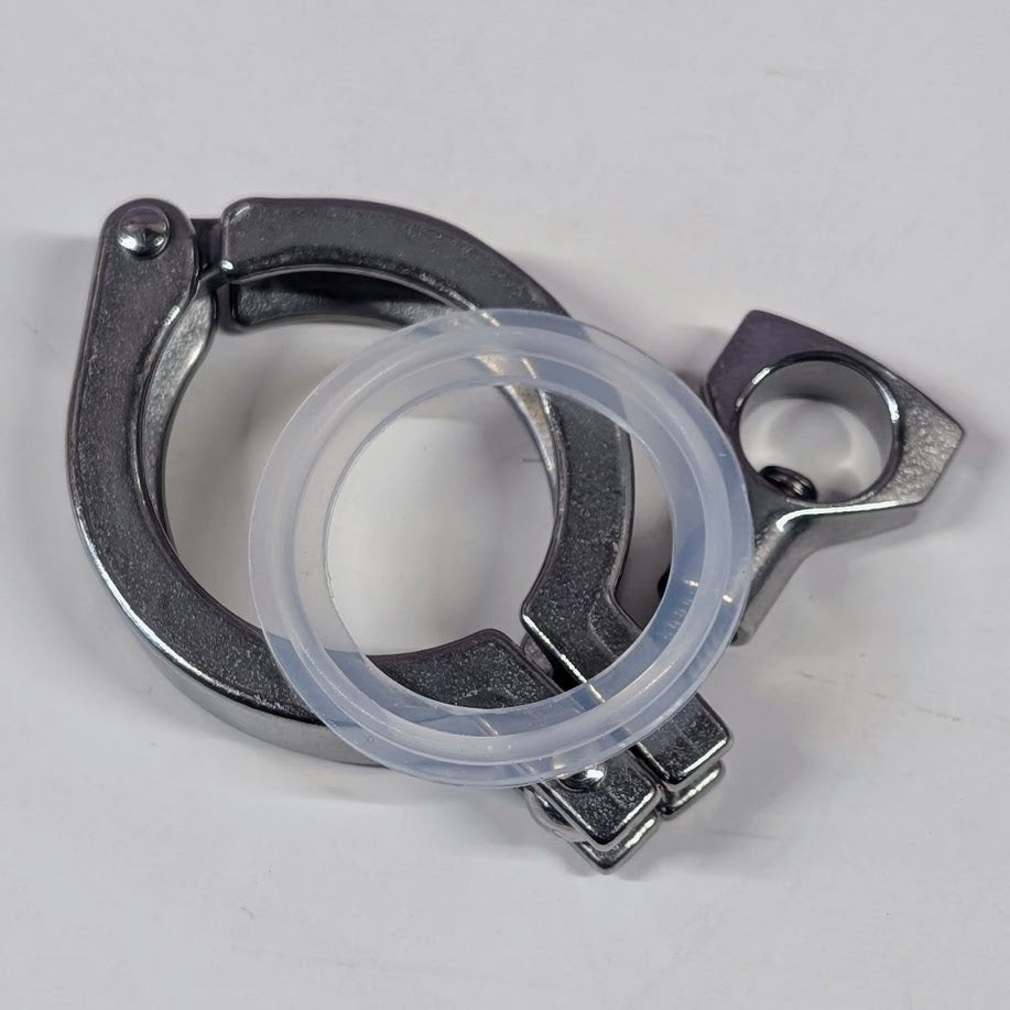 Heavy-Duty Tri-Clamp with Platinum-Cured Silicone Gasket